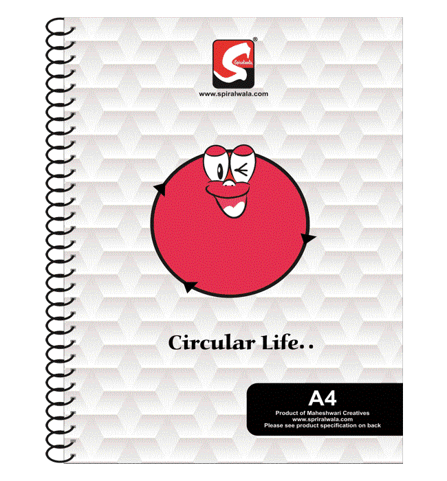 Circular Life A4 spiral notebook with 'Circular Life..' cover – Spiralwala