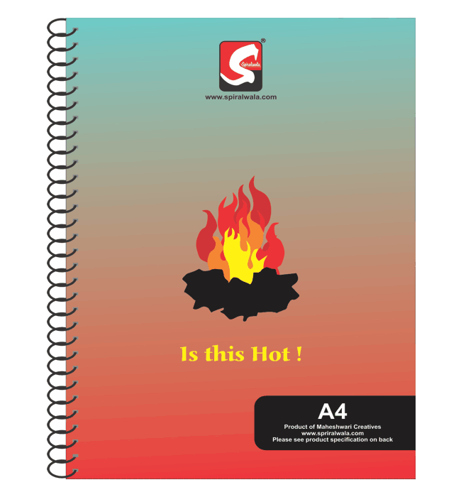 Its Hot A4 spiral notebook with 'Is this Hot!' cover – Spiralwala