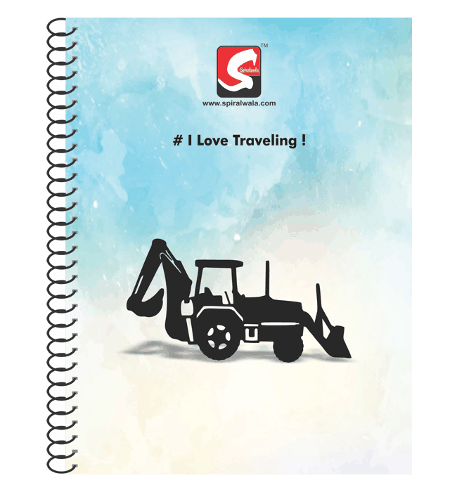 Traveller A4 spiral notebook with '#I Love Traveling!' cover – Spiralwala