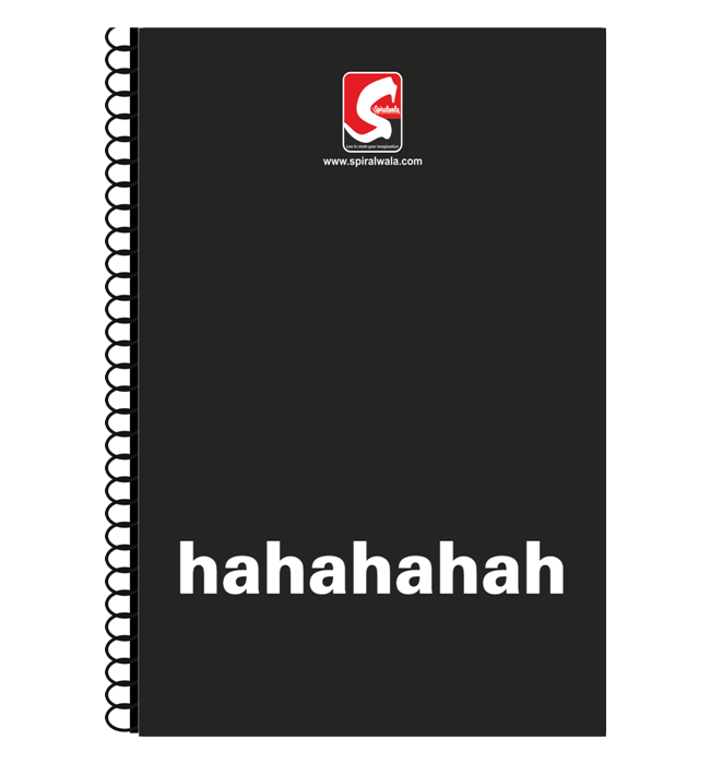 Laughter A4 spiral notebook with 'hahahahah' cover – Spiralwala