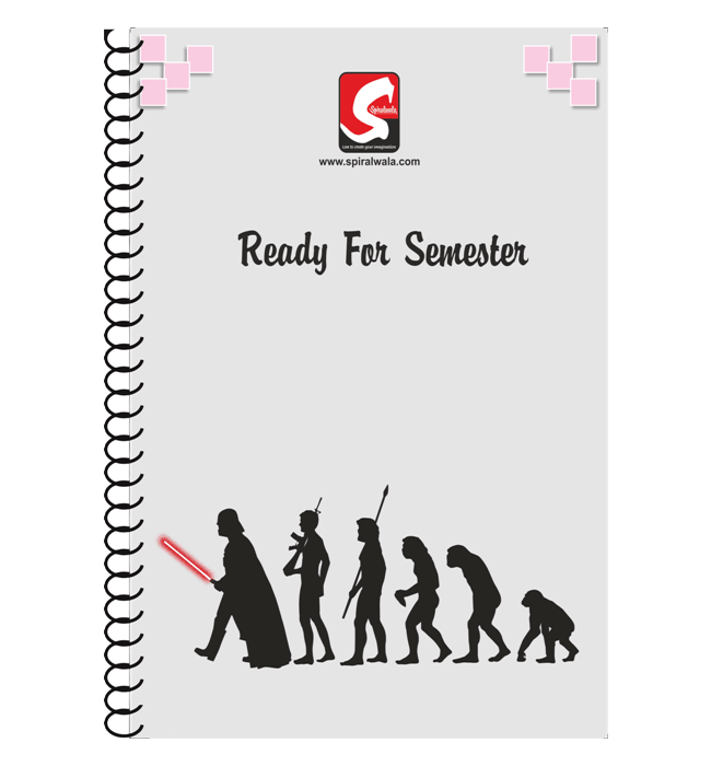 Semester A4 spiral notebook with 'Ready For Semester' cover – Spiralwala